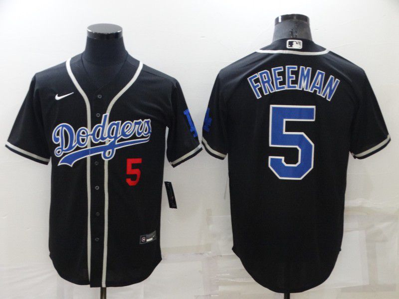 Men Los Angeles Dodgers #5 Freddie Freeman Black Nike Game 2022 MLB Jerseys->san francisco 49ers->NFL Jersey